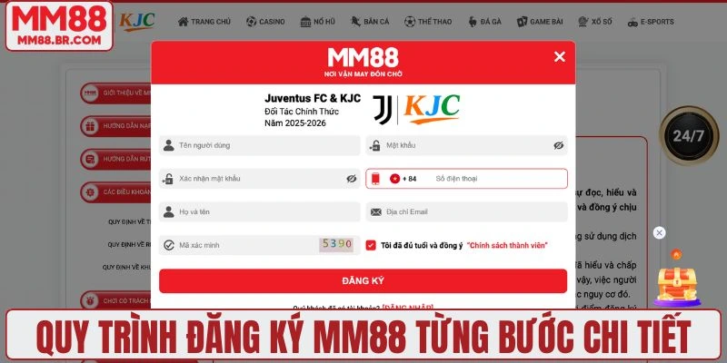 Quy trình đăng ký MM88 từng bước chi tiết